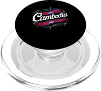 Cambodia Flag Angkor Wat Khmer Heritage Travel PopSockets PopGrip para MagSafe