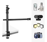 CAMBOFOTO Trípode de Mesa Estable y Portátil, Soporte Ajustable 37-82.5cm con Cabeza de Bola 360°, Compatibilidad Universal para Cámaras, Móviles, Luces de Anillo y Micrófonos
