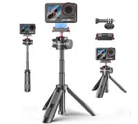 CAMBOFOTO Trípode magnético de liberación rápida para selfie, mini varilla de extensión de 10.6 pulgadas con adaptador de cámara de acción, mango portátil para DJI Osmo Action 5 pro/4/3/2/1 (negro
