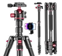 CAMBOFOTO Trípode para Cámara 188 cm, Trípode de Aluminio con Cabezal de Bola para Cámaras DSLR/SLR y Monopie con Bolsa de Transporte Compatible con Canon Nikon Binoculares Telescopio Láser