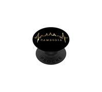Camboya Skyline Heartbeat Siem Raep I Love Angkor Wat PopSockets PopGrip Adhesivo