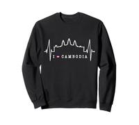 Camboya Skyline Heartbeat Siem Raep I Love Angkor Wat Sudadera