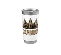 Camboya Templo histórico de Angkor Wat Khmer Vaso térmico de acero inoxidable de doble pared