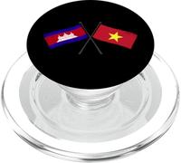 Camboya Vietnam Banderas Cruzadas Vietnamita Camboyana PopSockets PopGrip para MagSafe