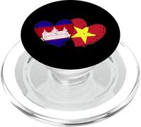 Camboya Vietnam Corazón Banderas Camboyano Vietnamita Amor Orgullo PopSockets PopGrip para MagSafe