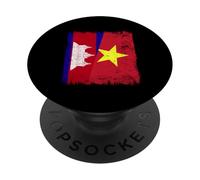 Camboya Vietnam Media Bandera Camboyana Historia vietnamita PopSockets PopGrip Adhesivo