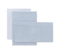 Cambrass - Juego 3 Piezas sábanas de Cuna - Bajera, encimera y Funda Almohada - 100% algodón - Vichy10 Celeste 120x180x1 cm