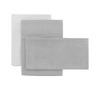 Cambrass - Juego 3 Piezas sábanas de Cuna - Bajera, encimera y Funda Almohada - 100% algodón - Vichy10 Gris 120x180x1 cm