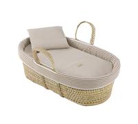 Cambrass Moises de Palma UNE Completo para Bebe Recien Nacido con Vestidura Acolchada y Colchon de Seguridad Higienica en Palma Tratada 39x80x25 CM Derby Beige