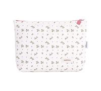 Cambrass - neceser para guardar cosas de aseo del bebé - neceser bebé con cremallera - bolso organizador para aseo-bolsa de aseo Aura beige/flores 6x28x20 cm