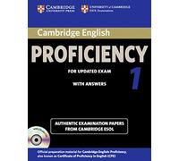 Cambridge Certificate of Proficiency in English 1 for updated exam. Student's Book Pack (Student's Book with answers and 2 Audio CDs)