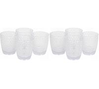 Cambridge CM07654EU7 Fete Vasos con diseño de diamante, juego de 4 piezas, vasos de plástico sin BPA para exteriores, fiestas, casas de vacaciones, pícnics, aptos para uso infantil, transparentes