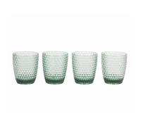 Cambridge CM07654GEU7 Fete Vasos con diseño de diamante, juego de 4 piezas, vasos de plástico sin BPA para exteriores, fiestas, casas de vacaciones, pícnics, aptos para uso infantil, verdes