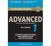 Cambridge English Advanced 1 for Revised Exam from 2015 Student's Book with Answers
