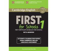Cambridge English First for Schools 1 for Revised Exam from 2015 Student's Book with Answers