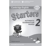 Cambridge English Young Learners 2 for Revised Exam from 2018 Starters Answer Booklet