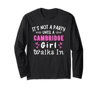 Cambridge Girl camina en fiesta Massachusetts East Coast Girl Manga Larga