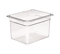 Cambro 28CW135 Camwear Bandeja para alimentos, plástico, tamaño 1/2, 20.32cm de profundidad, policarbonato, transparente, NSF, 6 unidades