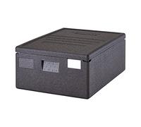 CAMBRO - Contenedor isotérmico con carga superior Cam Gobox para bandejas de 60x40 cm y 20 cm prof. 53 L - 49 x 69 x 27 cm (M.Ext) - 42,5 x 62,5 x 20,5 cm (M.Int) - Negro