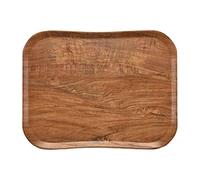 Cambro FE490 Bandeja de polipropileno Versa de grano de madera, 15 mm x 460 mm x 360 mm, color marrón oliva