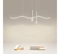 Cambruantes de candelabros lineales LED para Comedor Luz Colgante de Ola Larga con Manchas de Metal Ligero Techo de la Isla de Cocina de Hierro de Hierro Colgante para la Oficina de la Sala de Estar,