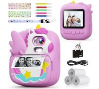 CAMCLID Cámara Fotos Infantil Instantánea, Pantalla 2,4", Video HD 1080P