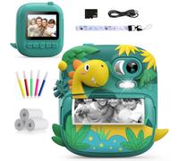 CAMCLID Cámara Fotos Infantil Instantánea, Pantalla 2,4", Video HD 1080P