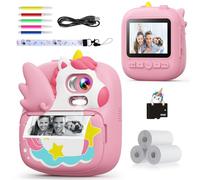 CAMCLID Cámara Fotos Infantil Instantánea, Pantalla 2,4", Video HD 1080P