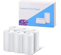 CAMCLID Papel de impresión para cámara Infantil, 6 Rollos de Papel térmico de impresión instantánea y Papel de Recarga de cámara, Compatible con la mayoría de los niños Cámara instantánea