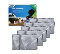 CAMCO Double Bag Design 41548 - Bolsas de basura portátiles para inodoro, color negro, paquete de 10 unidades