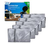 CAMCO Double Bag Design 41548 - Bolsas de basura portátiles para inodoro, color negro, paquete de 10 unidades