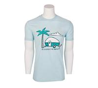 Camco "Life is Better at The Campsite Camiseta de Manga Corta con Cuello Redondo para Palmeras (Azul Hielo, Grande) (53337)