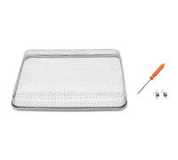 Camco Pantalla de insectos voladora con herramienta de instalación - WH 600, malla de acero inoxidable duradera, se adapta a rejillas de ventilación de calentador de agua Suburban de 10, 12 y 16 galones (42146), 9.7 x 7.4 x 1.3, plata