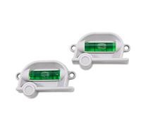Camco Retro RV Level, 2 Pack - Provides Front-to-Back or Side-to-Side Leveling of Your RV - Can be Screw-Mounted or Mounted with The Provided Double-Sided Foam Tape - Includes (2) Levels (25520)
