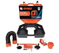 Camco Rhino Tote Tank Tough-Pack - Accesorio Esencial para RV para una gestión eficiente de residuos - Kit Compacto de 7 Piezas Que Incluye Manguera de alcantarillado y Caja de Almacenamiento de RV