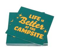 Camco Servilletas de papel Life is Better at The Campsite | Verde oscuro | 6 1/2 "x 6 1/2" | 30 unidades (53495)