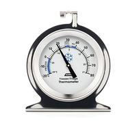 Camco - Termómetro de acero duradero para refrigerador o congelador, monitorea la temperatura interna de tu refrigerador o congelador, ganchos o soportes solos (42114)