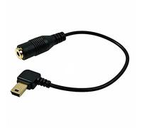 camdesign 3,5 mm Hembra a Mini USB Macho Cable de Audio Cable de Transferencia Adaptador de micrófono para GoPro Hero 1 2 3 Hero3 + Hero4 & Deportes cámara - Negro