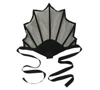 CAMDOM Cuello victoriano con volantes, reina gótica, cuello de hueso de malla negra, disfraz de Halloween, accesorios de juego de rol