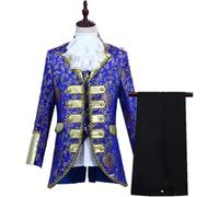 CAMDOM Disfraz victoriano para hombre, estilo medieval, palacio, estilo príncipe, cosplay, encantador disfraz de escenario
