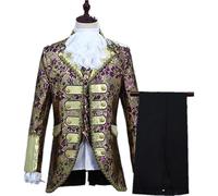 CAMDOM Disfraz victoriano para hombre, estilo medieval, palacio, estilo príncipe, cosplay, encantador disfraz de escenario