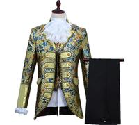 CAMDOM Disfraz victoriano para hombre, estilo medieval, palacio, estilo príncipe, cosplay, encantador disfraz de escenario