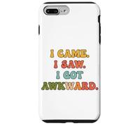 Came I Saw I Got Awkward Funny Introvertido Cita Retro Carcasa para iPhone 7 Plus/8 Plus