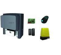 CAME Kit de automatización BX de 230 V para puertas correderas de hasta 14 m y 800 kg residenciales de uso intensivo incluye motor, tarjeta de radiofrecuencia, par de fotocélulas, intermitente y