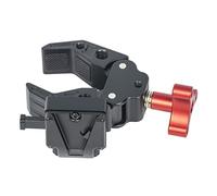 Came-TV V-Mount - Abrazadera de batería de gran ángulo abierto y adaptador de estructura sólida con agujeros de tornillo de 1/4 y 3/8 pulgadas para montaje en soporte de luz o trípode