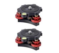 camear accessorise, Base niveladora de trípode de 2 uds, nivelador de cámara nivelador Cabezal de Tres Ruedas de 3 Ejes Rosca de 3/8 Pulgadas +/-5° Ajuste de precisión,for Parts