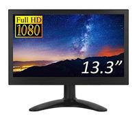 CAMECHO 13,3" Monitor portatile Full HD 1920 * 1080 Display CCTV Incorporato altoparlante con connessione HDMI-VGA-AV-BNC Compatibile con PC, DVD, TV, telecamera di sorveglianza Telecamera posteriore