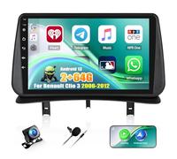 CAMECHO 2+64G 7" Android 13 Autorradio para Renault Clio 3 2006-2012 con Inalámbrico Carplay Android Auto GPS, HD Touchscreen Bluetooth FM/RDS Radio with WiFi Mirror Link EQ +Canbus Cámara Trasera