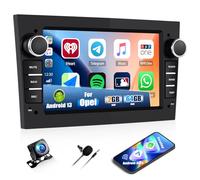 CAMECHO 2+64G 7 Pulgadas Autoradio para Opel Astra Antara Vectra Corsa Zafira Meriva Combo, Android 13 Wireless Carplay Bluetooth HD Radio con Android Auto GPS WiFi FM/RDS EQ +Cámara Trasera Canbus