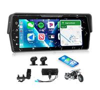 CAMECHO 2025 Moto Carplay con Dual-Kameras Wireless CarPlay y Android Auto Inalámbrico, Moto Pantalla 6.86" HD IP67 Impermeablepara Motocicletas con DVR/Bluetooth/EQ